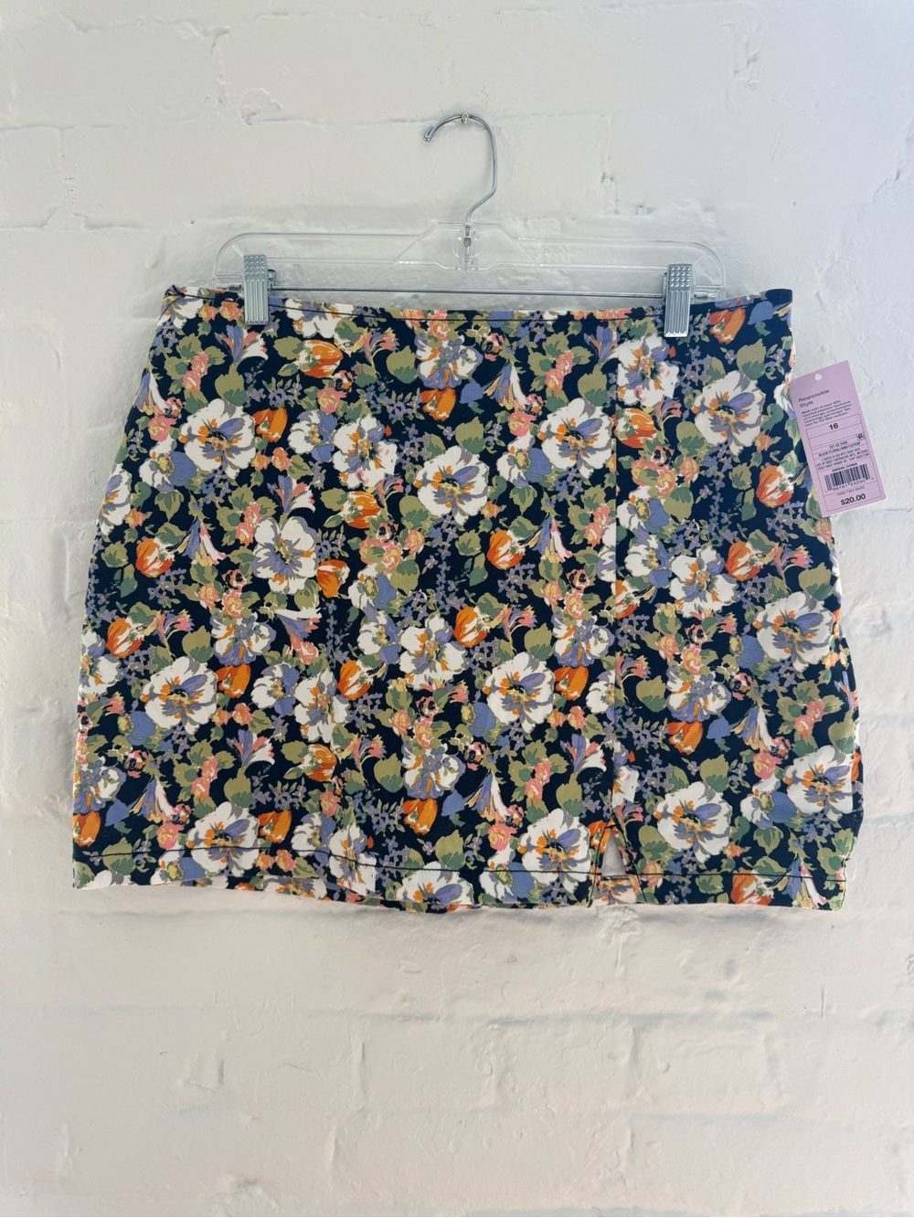 Floral Print Mini Skirt
